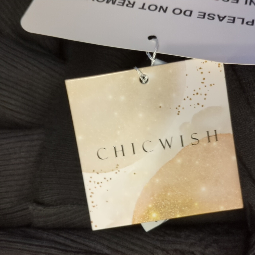 Chic Wish Black Sweater with Bow Detailsize Small - Picture 10 of 10